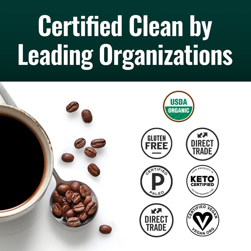 Natural Force - Organic Clean Coffee Classic, Mold & Mycotoxin Free, Lab Tested for Toxins & Purity, Low Acidity, Incredible Taste & Aroma, Whole Bean Medium Roast, 12 oz - Image 4